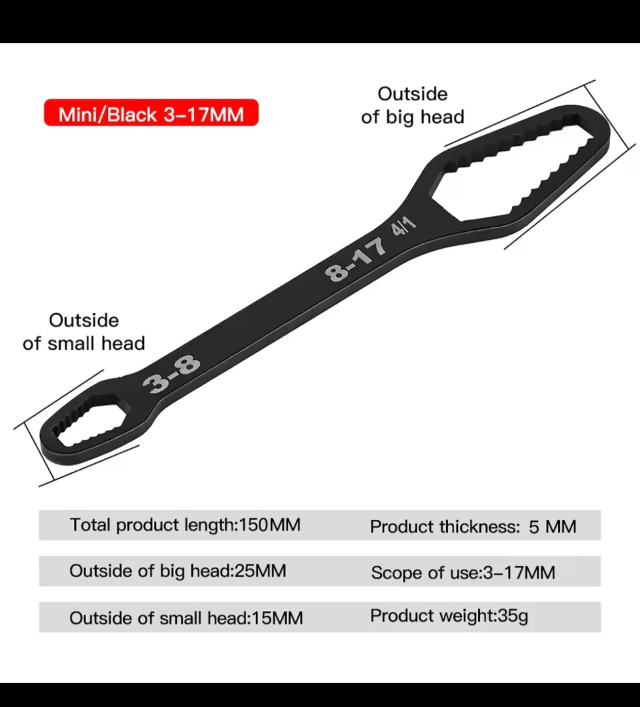 Double Headed Wrench